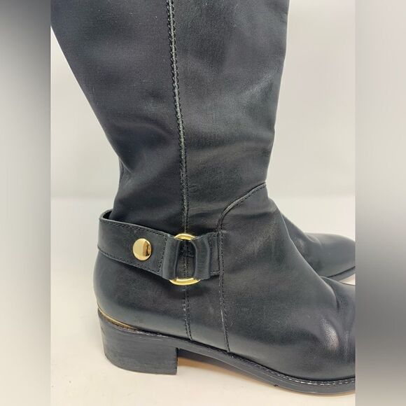 Steve Madden Ryder Black Leather Textile Riding Boot Size 8.5 - Picture 10 of 10